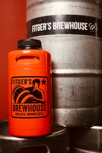 New Stainless Steel Growlers (64oz) - Orange
