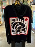 NEW Black zip up hoodie with Huge Kegman logo on back