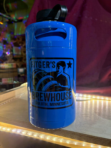 new Stainless Steel Growlers (64oz)  --bright blue