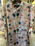 new Brewhouse Hawaii Party Shirt-palm trees and flammingos