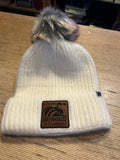 Brewhouse Knit Hat w/Pom (white or grey)