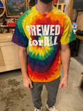 Brewed For All tie-dye t-shirt